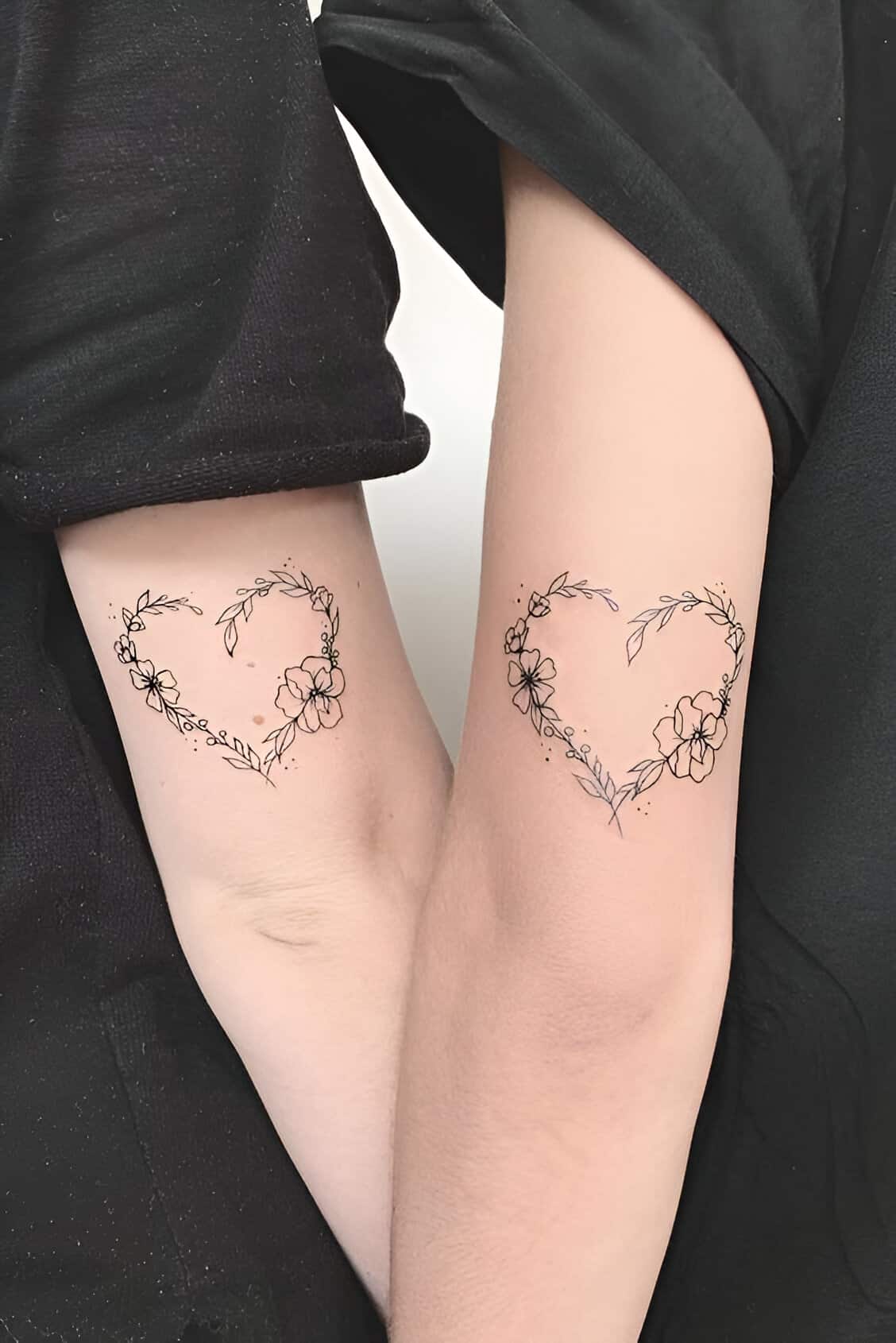 30 Elegant Matching Heart Tattoos To Get With Your Partner ASAP 23