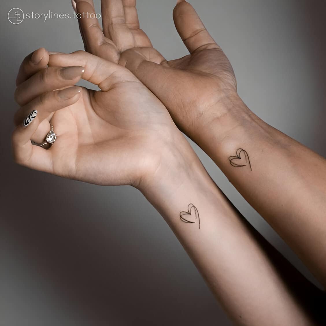 30 Elegant Matching Heart Tattoos To Get With Your Partner ASAP 24