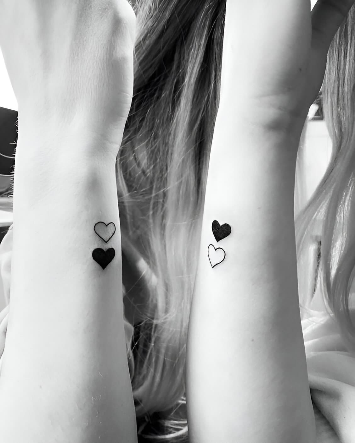 30 Elegant Matching Heart Tattoos To Get With Your Partner ASAP 28