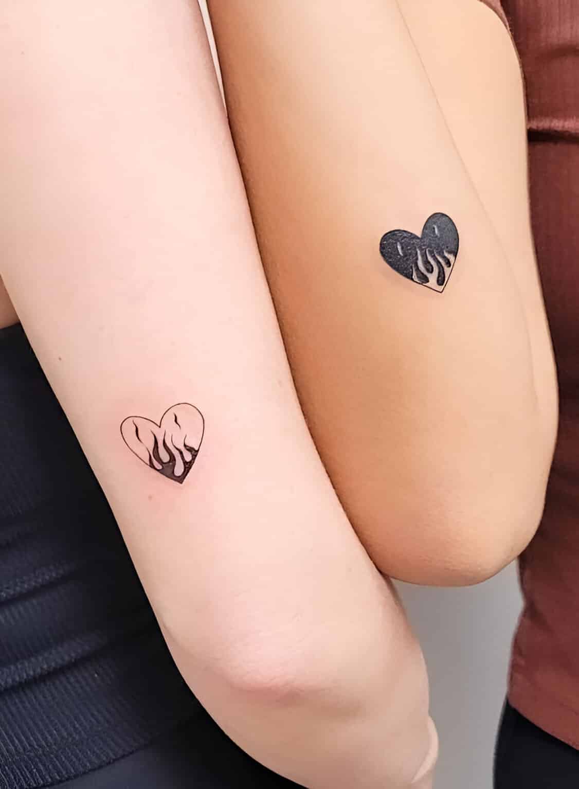 30 Elegant Matching Heart Tattoos To Get With Your Partner ASAP 30