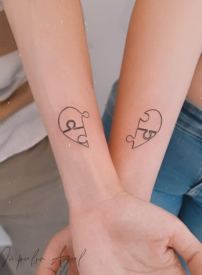 30 Elegant Matching Heart Tattoos To Get With Your Partner ASAP 8