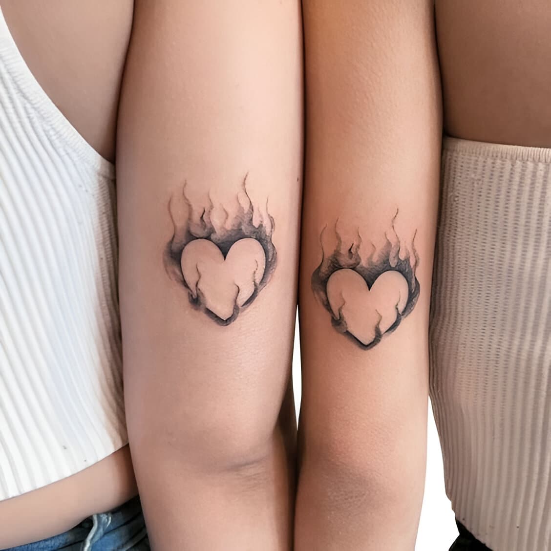 30 Elegant Matching Heart Tattoos To Get With Your Partner ASAP