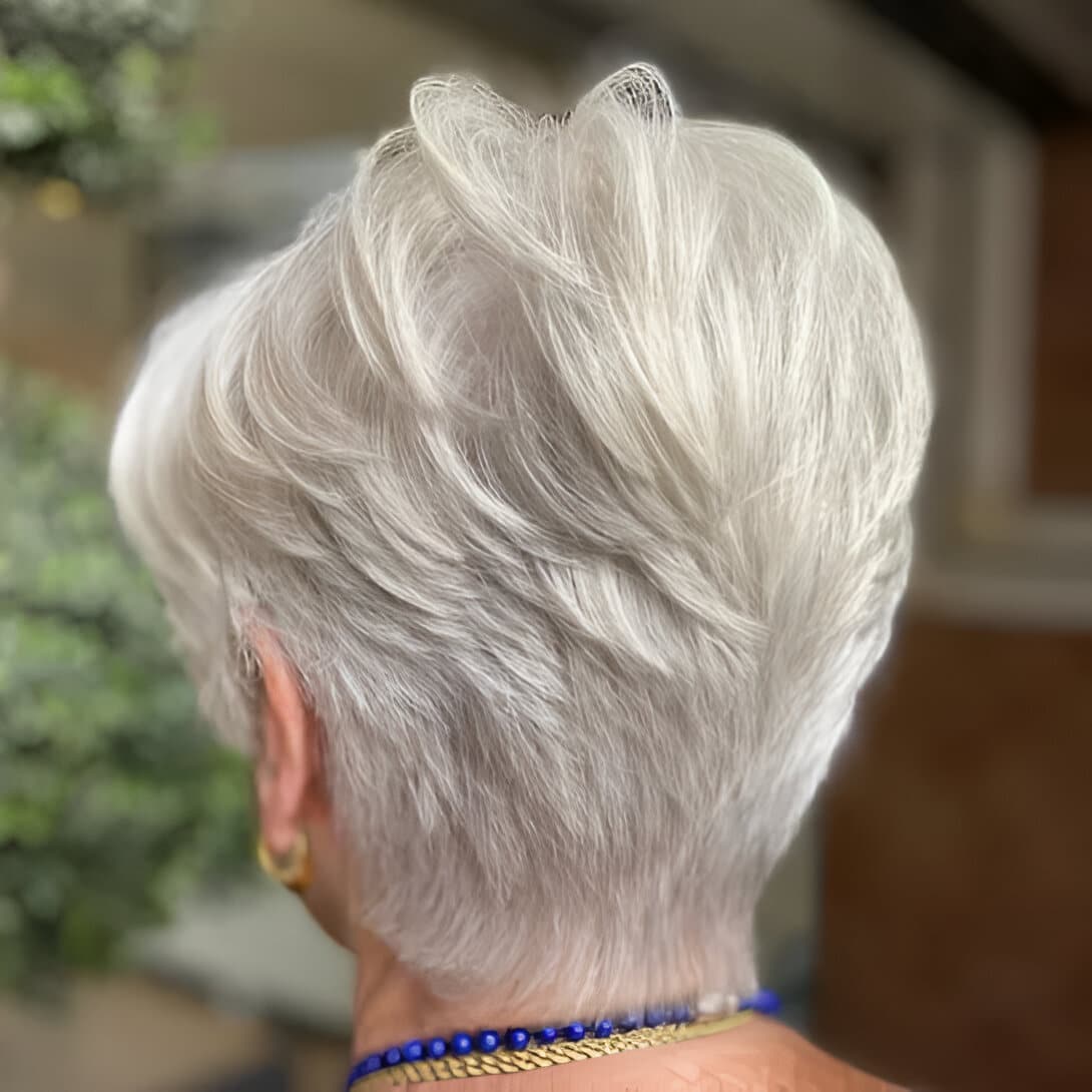 Feathered Tapered Pixie Cut