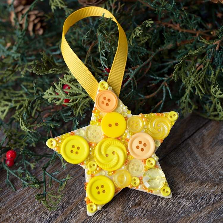 Button Star Ornament