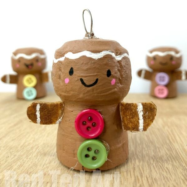 Gingerbread Man Cork Ornament