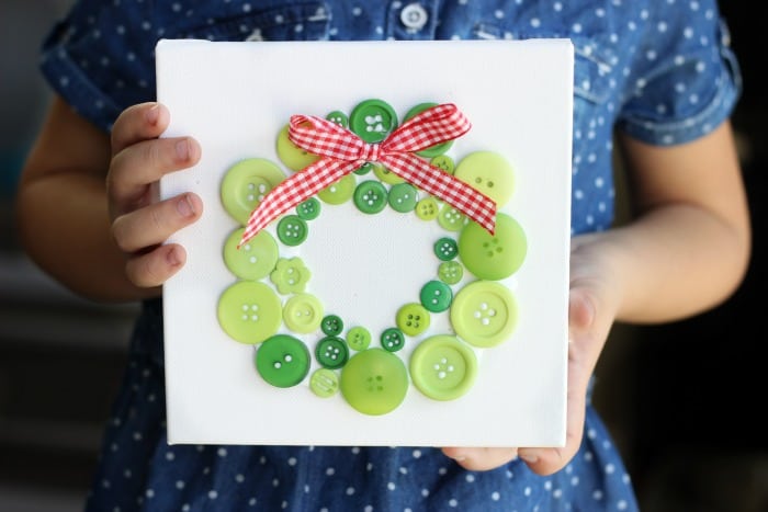 Holiday Button Wreath