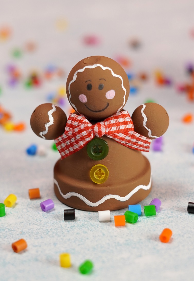 Mini Clay Pot Gingerbread Man