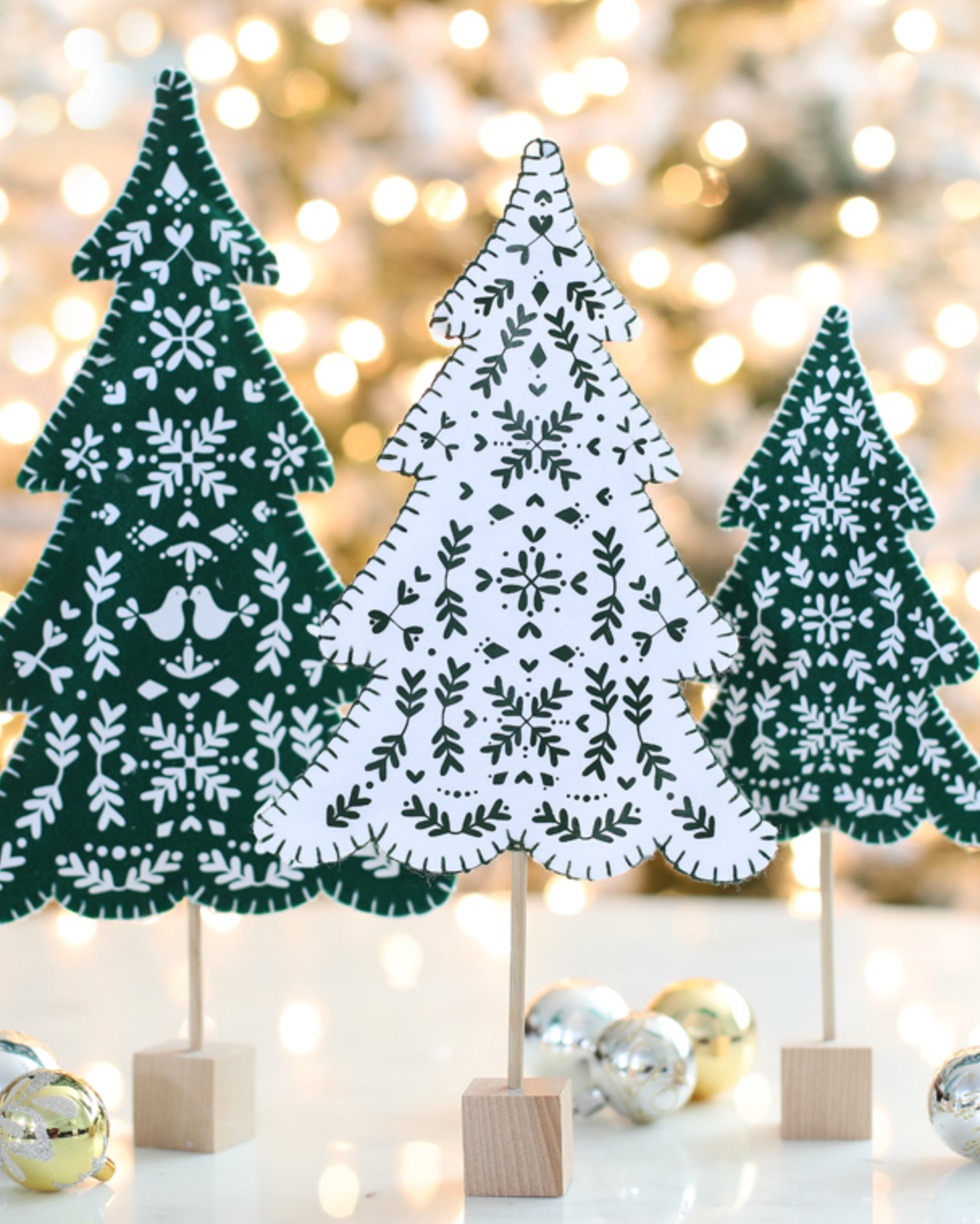 Scandinavian Felt Christmas Trees