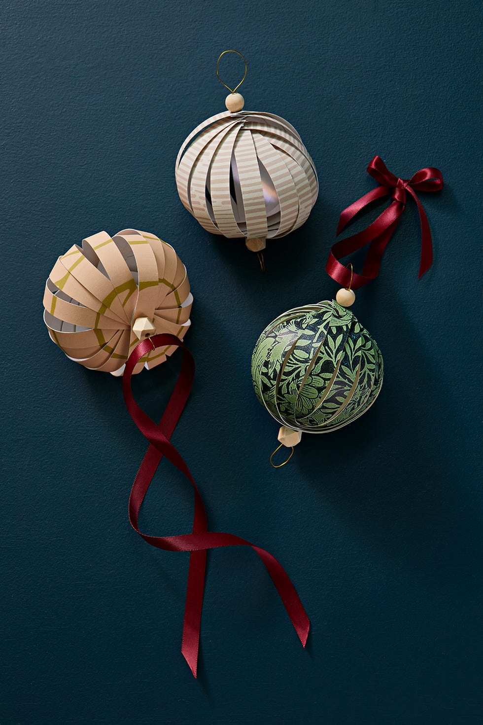 Upcycled Wallpaper Ornaments