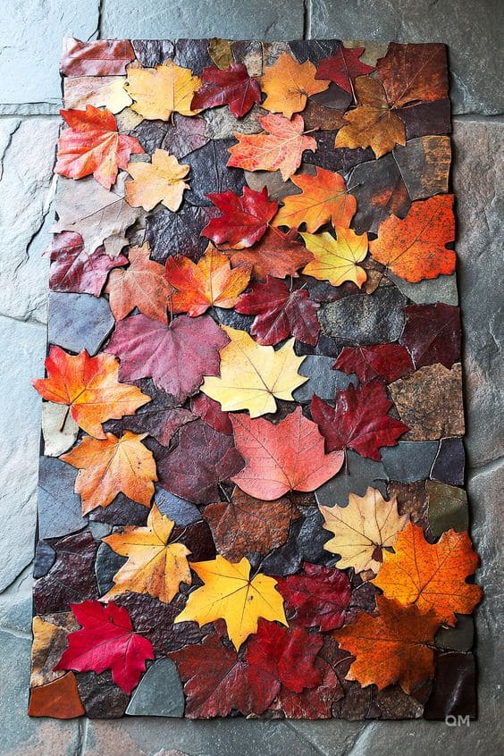 Charming Autumn Leaf Rug 1