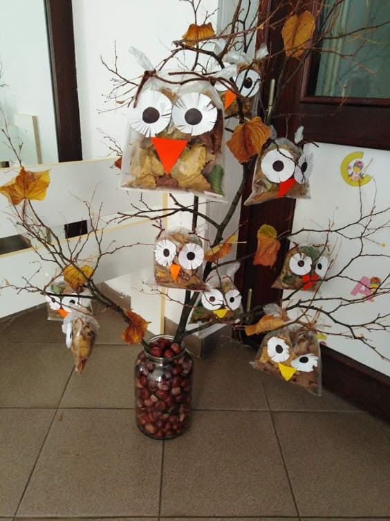 Charming Fall Owl Tree 1