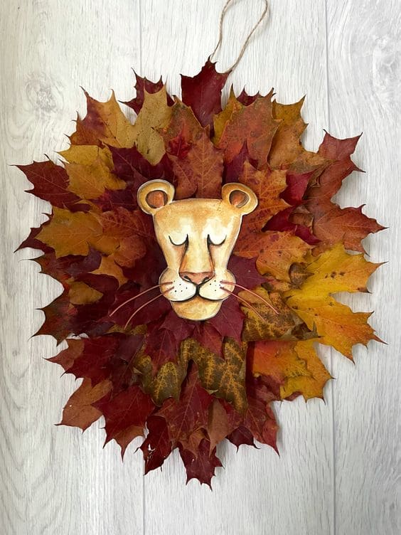 Majestic Fall Lion Wreath 1