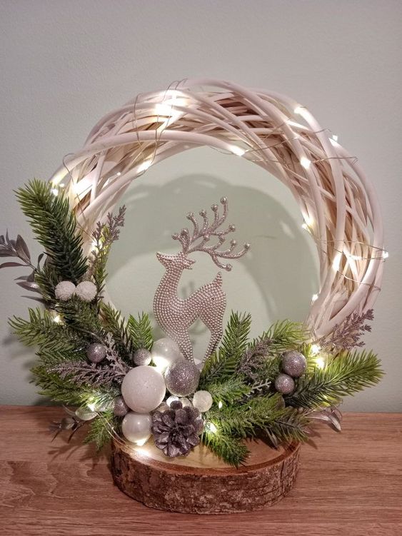 Sparkling Reindeer Woven Wreath