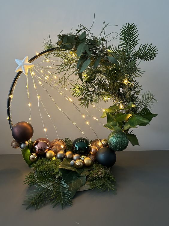 Starry Night Evergreen Hoop