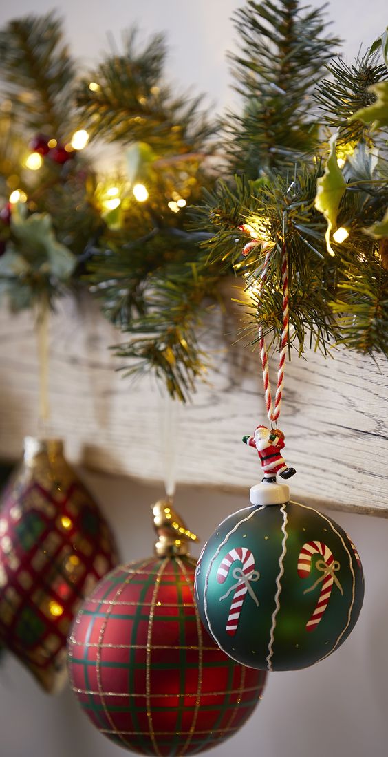 Whimsical Festive Bauble Garland