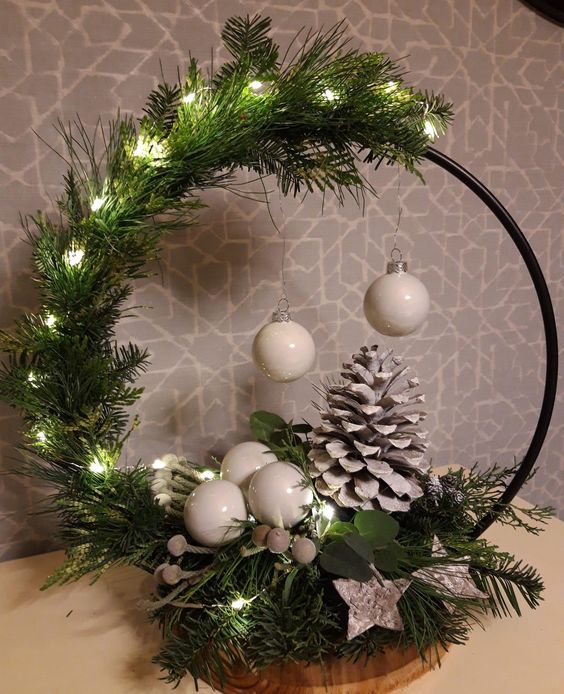 Winter Wonderland Pinecone Hoop