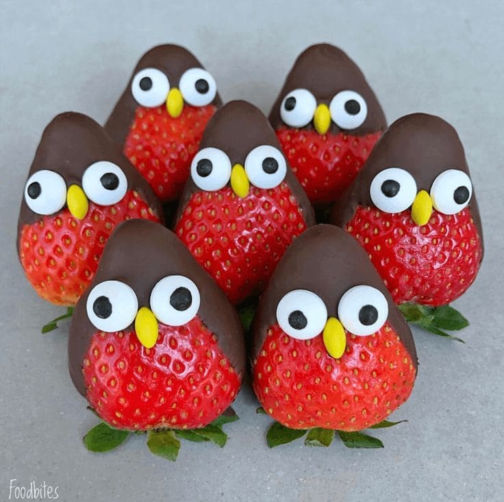 Adorable Robin Strawberries