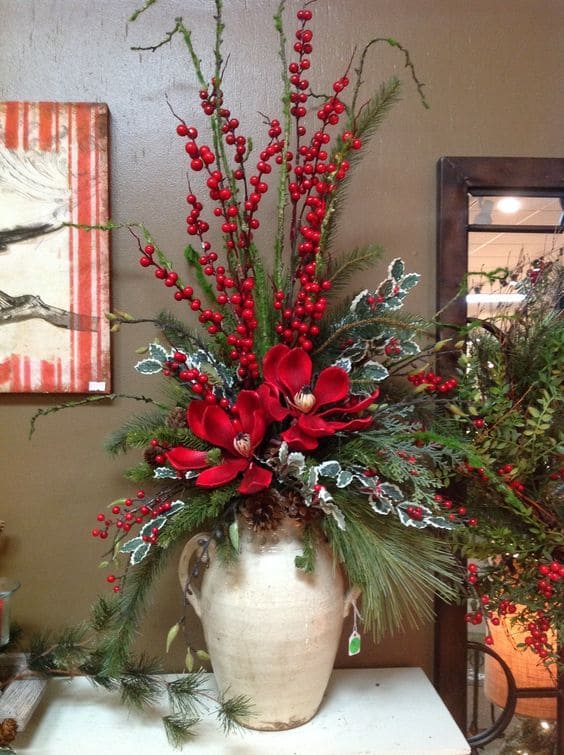 Bold Festive Floral Centerpiece Arrangement