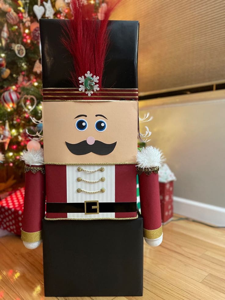 Charming Cardboard Nutcracker Decoration