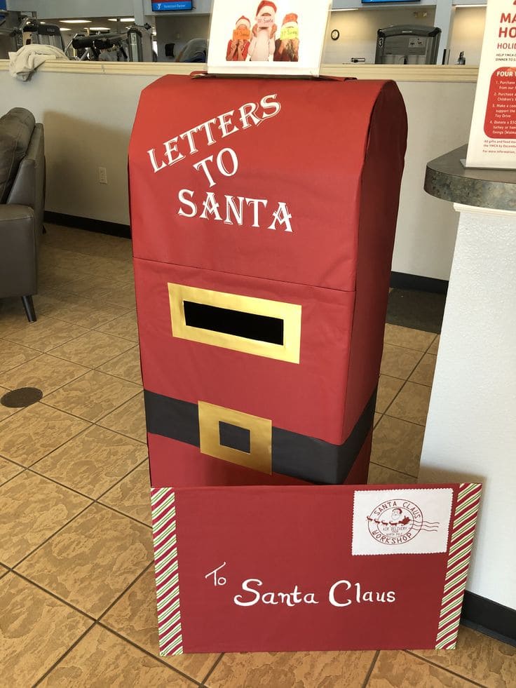 Charming Cardboard Santa Mailbox Creation