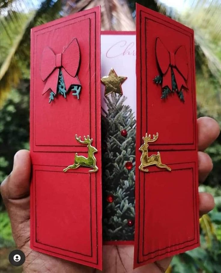 Charming Door-Inspired Christmas Card