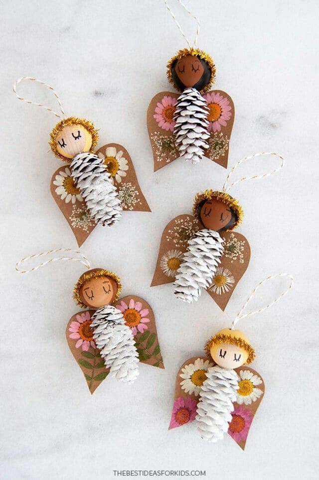 Charming Pinecone Angel Ornaments Craft