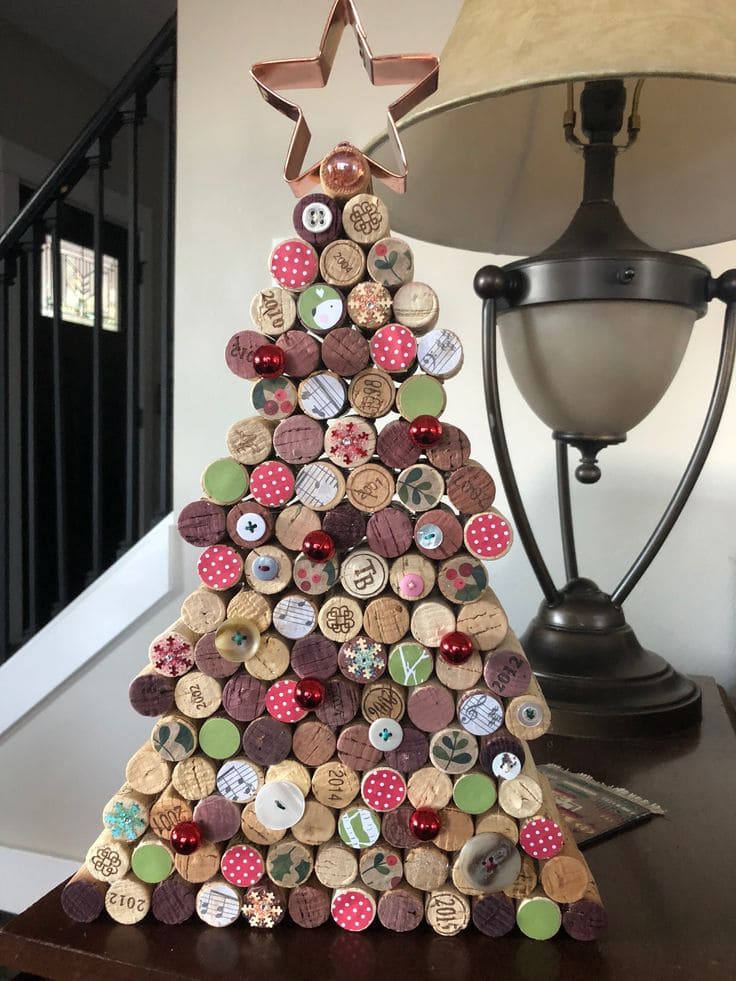 Cork Christmas Tree with Star Topper