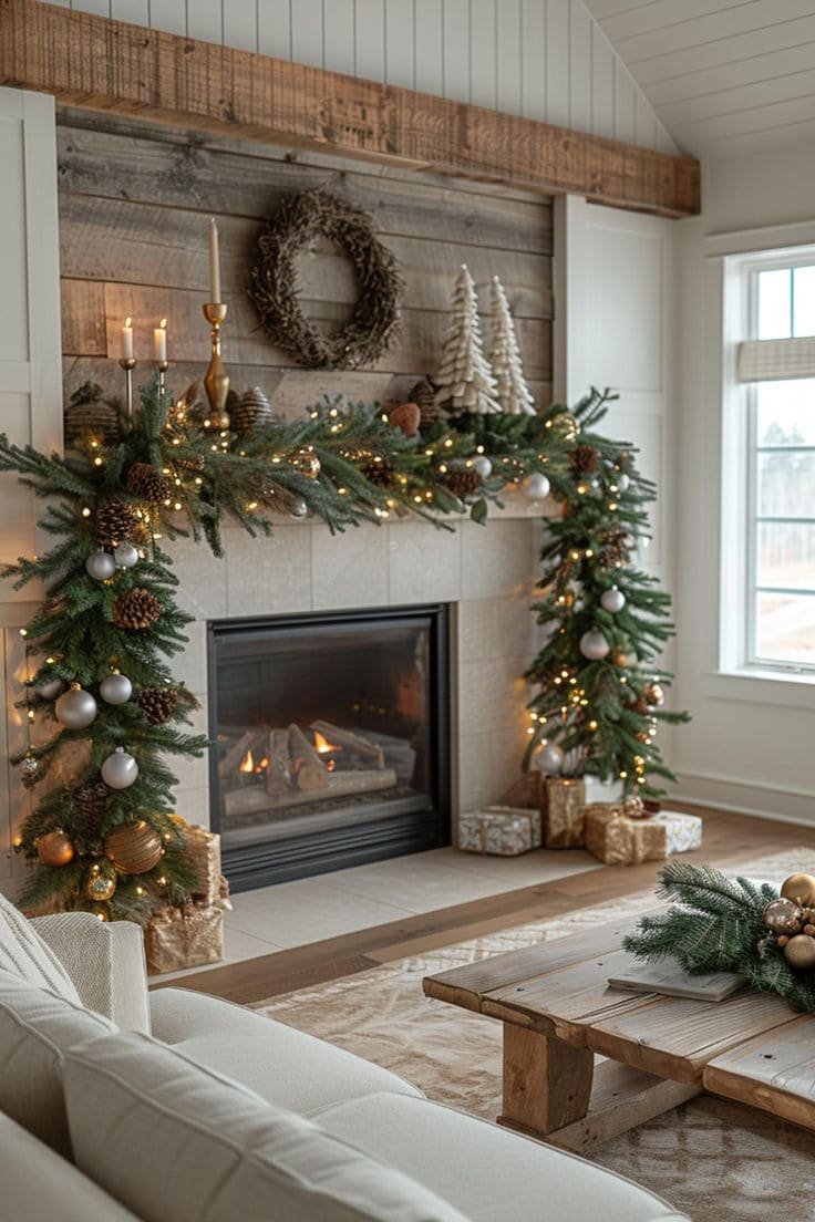 Cozy Fireplace Mantel