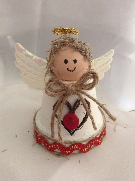 Delightful Angel Clay Pot Craft