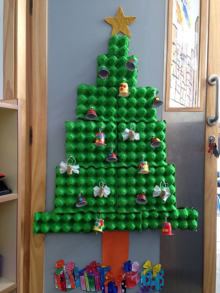 Egg Carton Christmas Tree