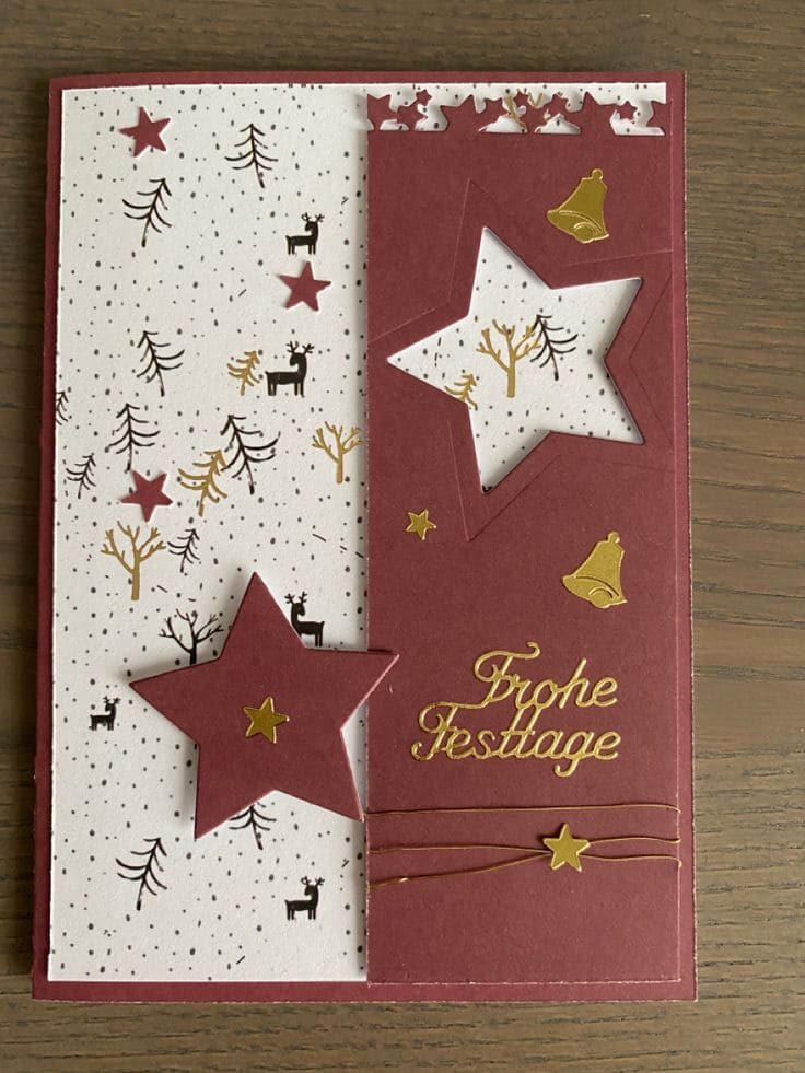 Elegant Festive Starry Christmas Card