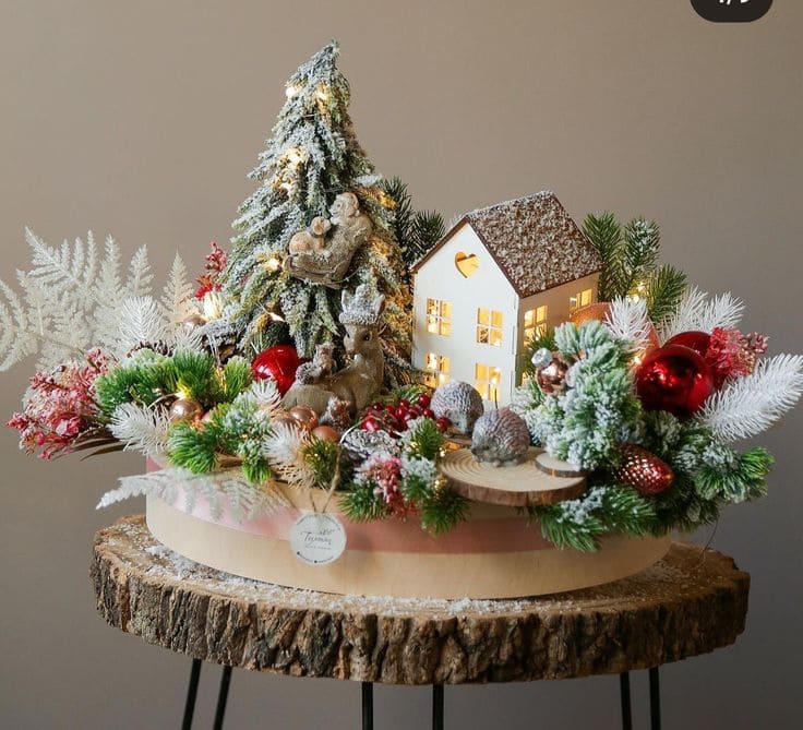 Enchanting Winter Wonderland Christmas Centerpiece