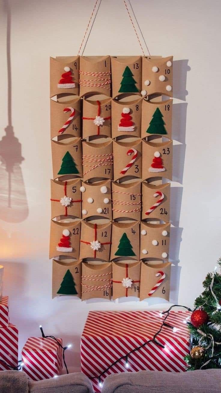 Festive Cardboard Advent Calendar