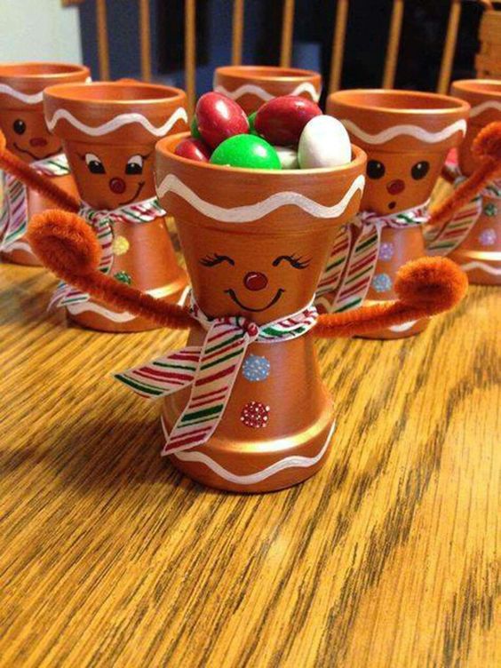 Festive Gingerbread Clay Pot Treats