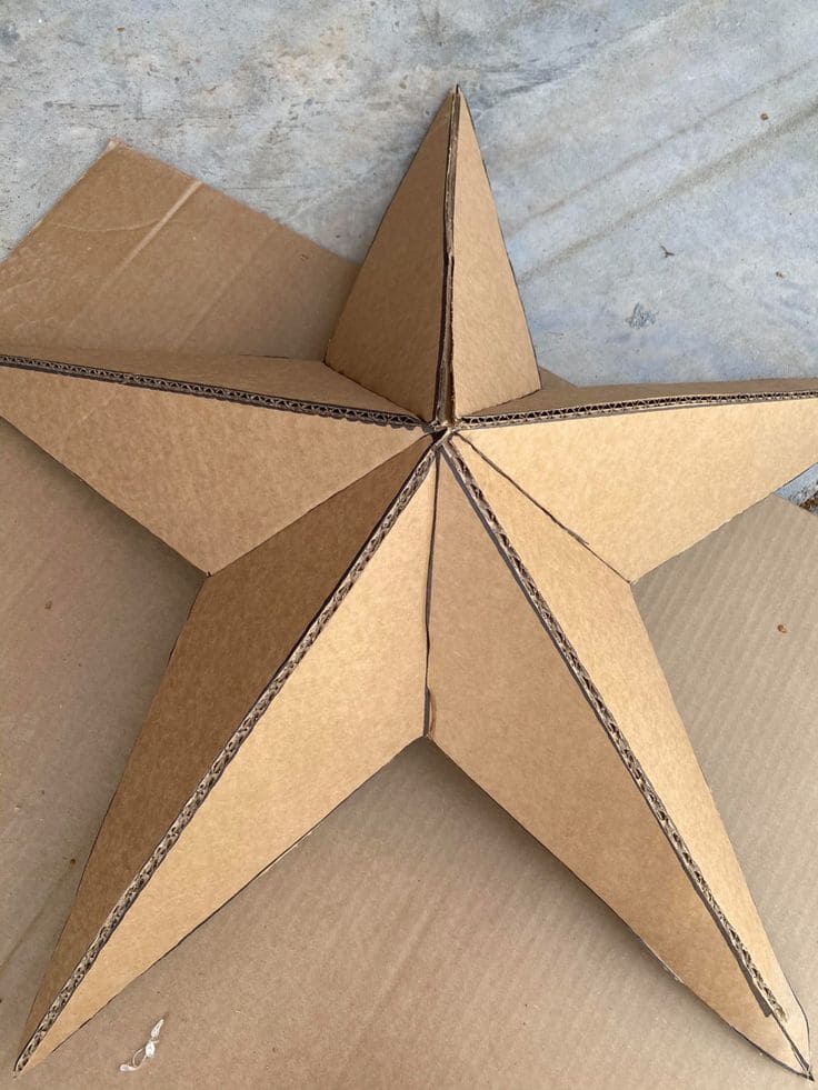 Geometric Cardboard Star Ornament