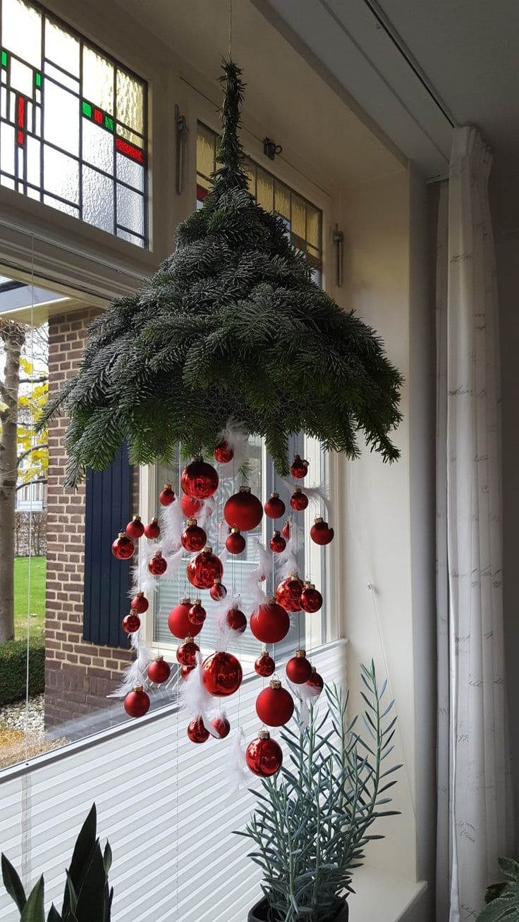 Hanging Upside-Down Festive Ornament Display