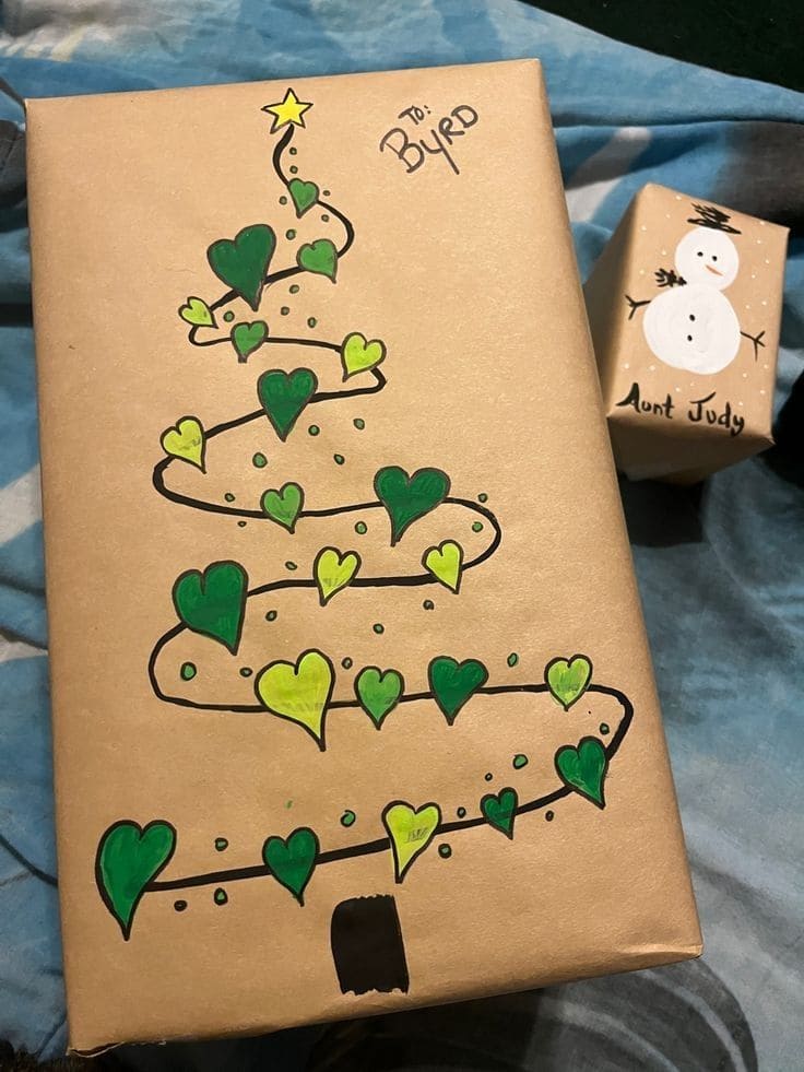 Heart Gift Wrap Idea