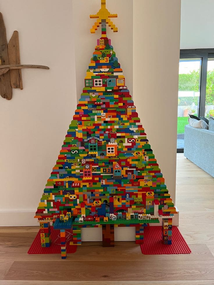 Playful Christmas Tree with Lego