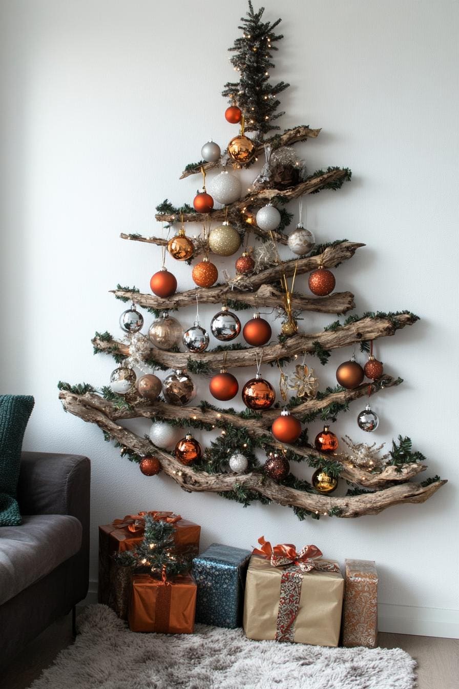 Rustic Bauble Christmas Tree