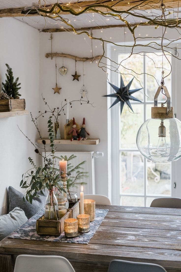 Rustic Scandinavian Tabletop Christmas Charm