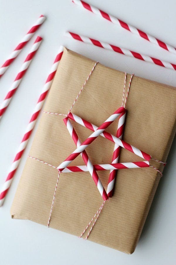 Star Candy Cane Gift Wrap