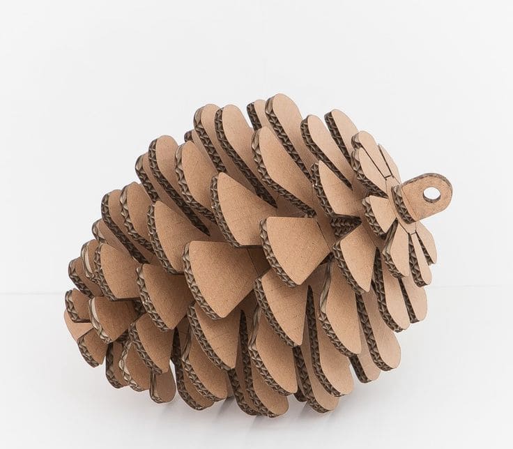 Unique Layered Cardboard Pinecone Craft