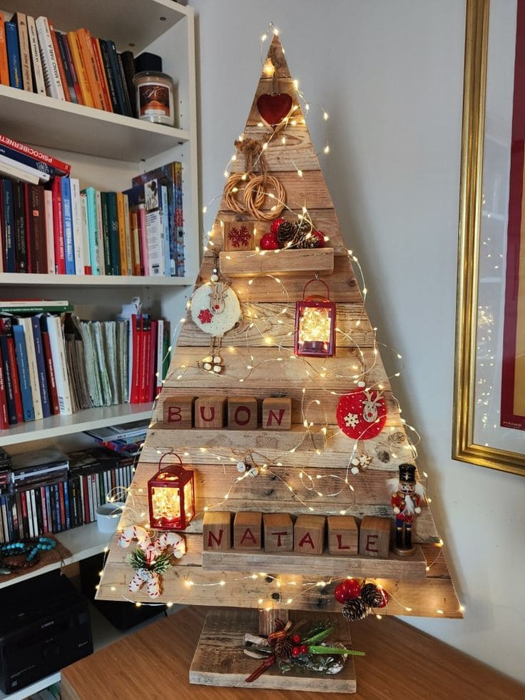 Vintage Christmas Tree with Personalized Touches