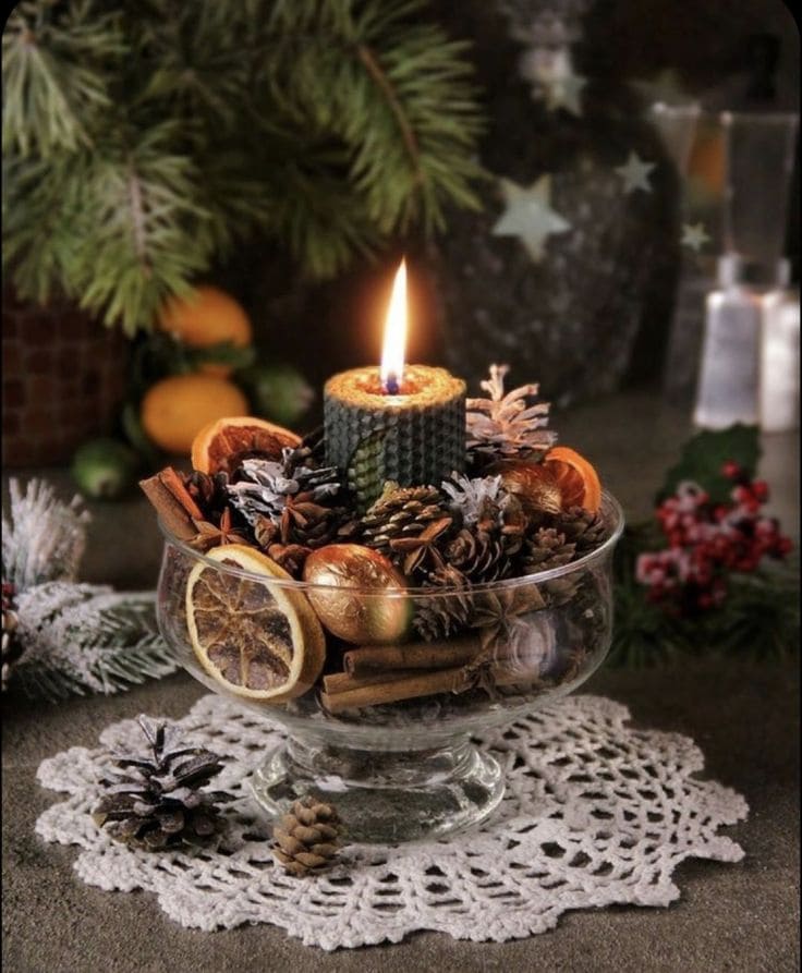 Warm Rustic Citrus Candle Delight