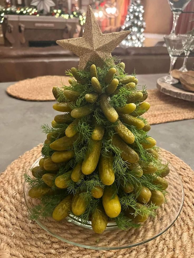 Whimsical Winter Pickle Tree