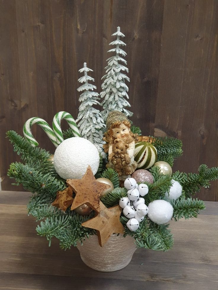 Whimsical Woodland Charm Christmas Centerpiece