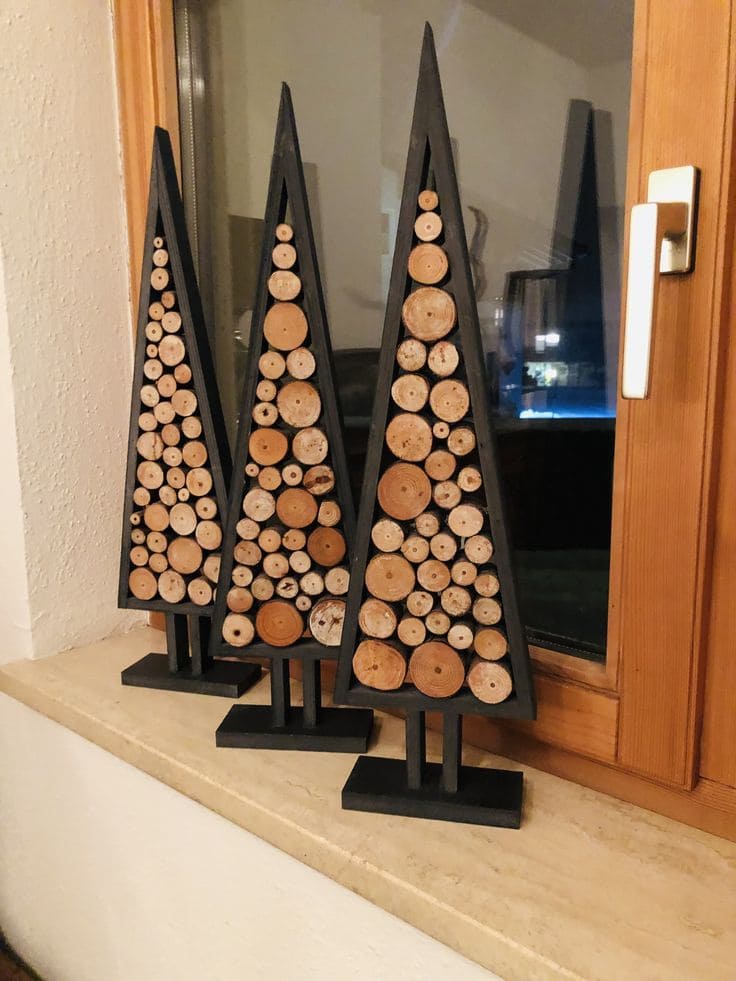 Wood Slice Christmas Tree