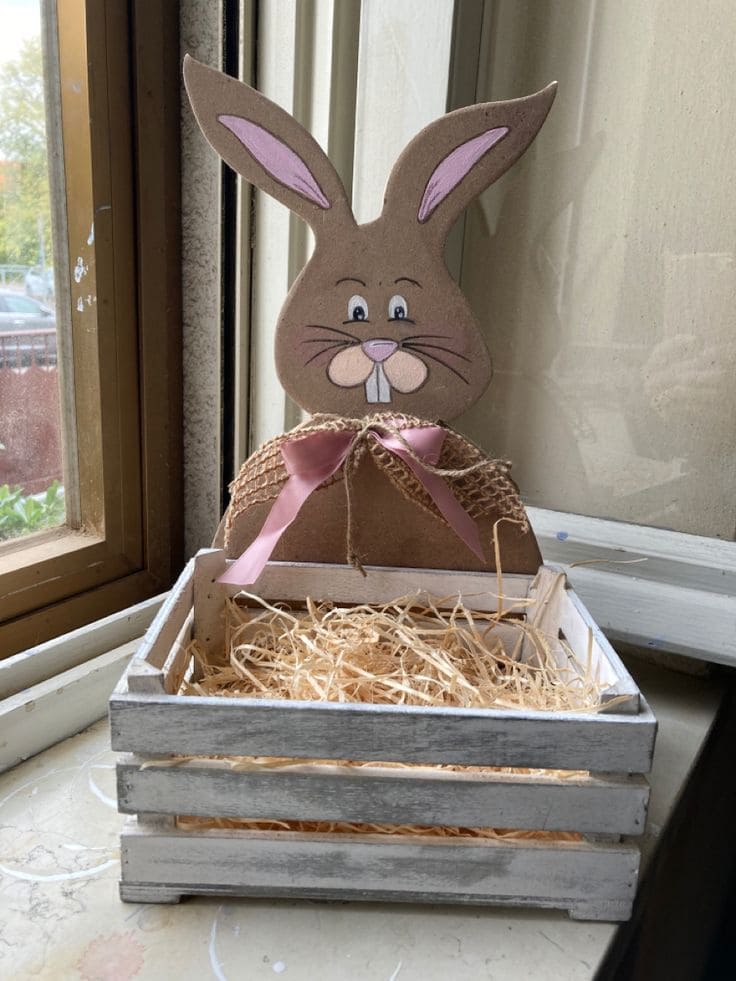 Adorable Cardboard Bunny with Rustic Charm