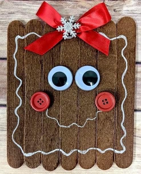 Adorable Popsicle Stick Reindeer Face