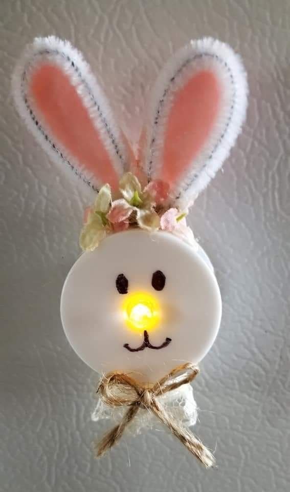 Charming LED Nose Bunny Craft Idea